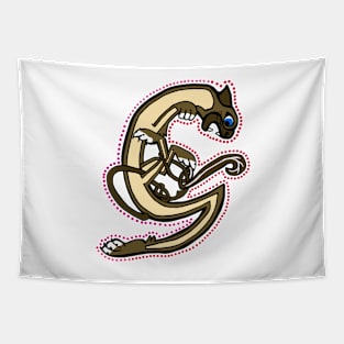 Ragdoll Cat Medieval Celtic Letter G Tapestry