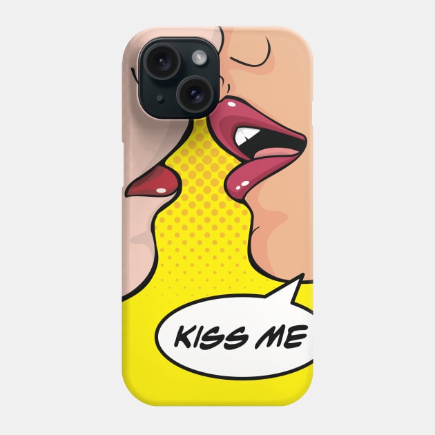 Kiss Me You Fool Phone Case by Hixon House