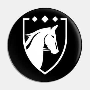 Horse with crown logo Pin