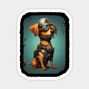 Steampunk Dog Magnet