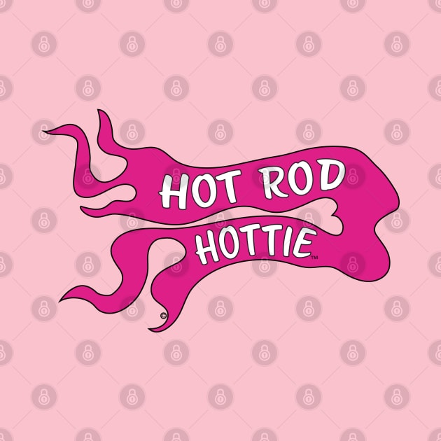 Hot Rod Hottie Flame Logo Hot Pink by Morrissey OC