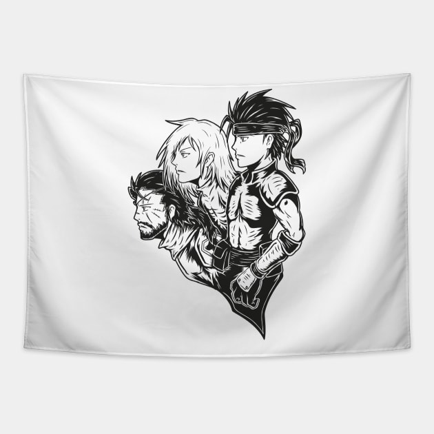 NOMURA SNAKES lines Tapestry by Firebrander