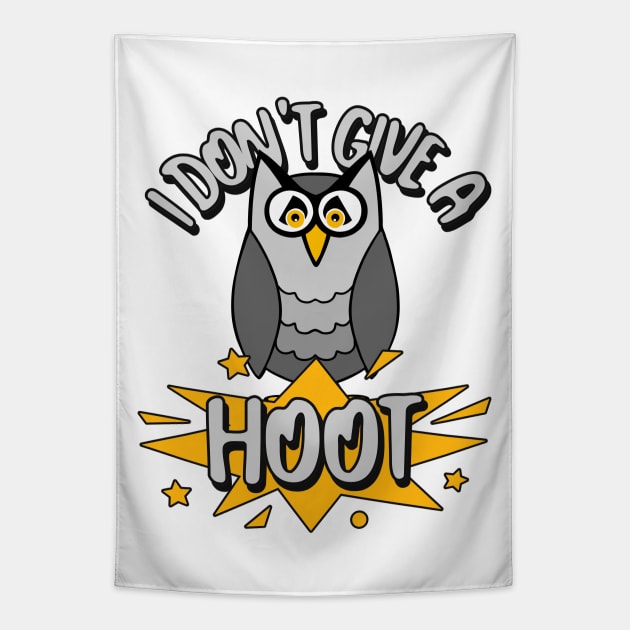 FUNNY Owl I Don't Give A Hoot Tapestry by SartorisArt1