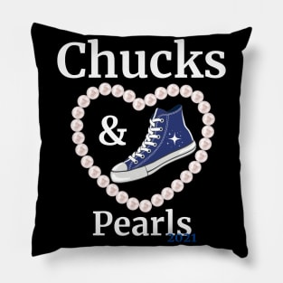 Chucks and Pearls 2021 Harris Biden Pillow