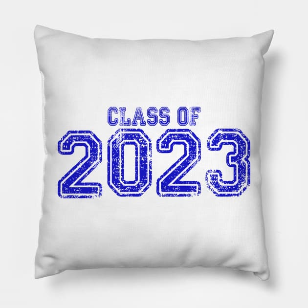 Varsity Blue Class of 2023 Pillow by Jitterfly