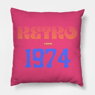 Retro Birthyear 1974 Pillow