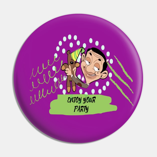 Party with Mr. Bean Pin by NikwinTrends