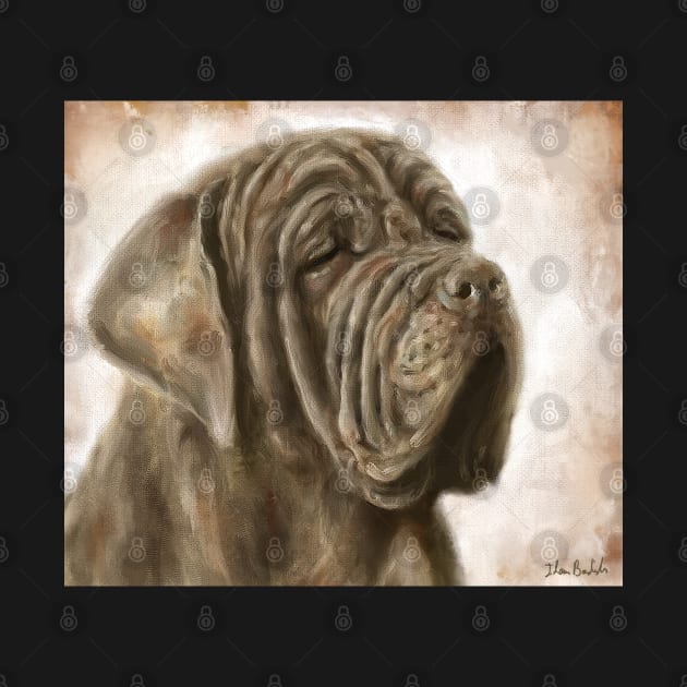 Painting of a Brown Mastiff Dog by ibadishi