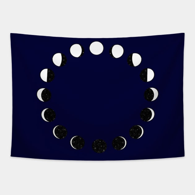 Phases of the Moon Tapestry by Lady Lilac