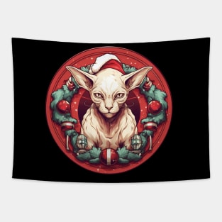 Sphynx Cat Xmas, Love Cats Tapestry