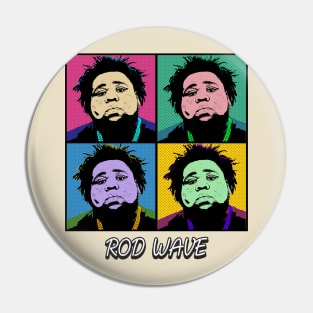 Rod Wave 80s Pop Art Style Pin