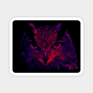 Owl Cool Cute colorful Wise snowy Crazy Design Gift Magnet
