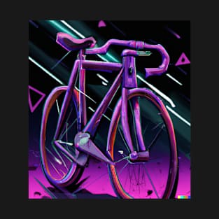 Cyclopath Speedster Bycicle Synthwave 80's Artwork Painting 2 T-Shirt