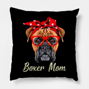 Boxer Mom Dogs Tee Mothers Day Dog Lovers Gifts For Women Pillow