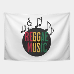 Reggae Music | Music Notes | Vintage Vinyl Record Tapestry