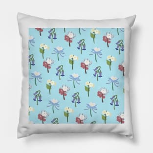 Liyue Flowers Print (Blue) Pillow