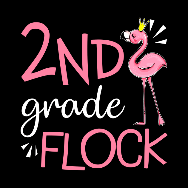 Flamingo Back To School 2nd Second Grade Flock by Elliottda