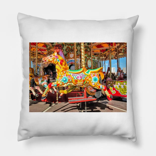 Carousel Horses Pillow by GrahamPrentice