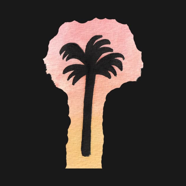 Sunset Palm Tree by quirkyandkind