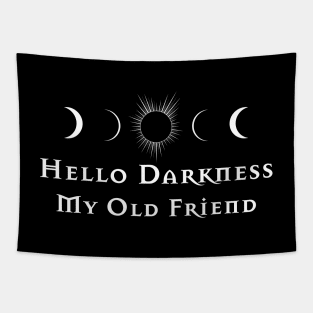 Hello Darkness My Old Friend - Solar Eclipse April 2024 Tapestry