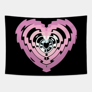 Underwater Baby Pink Heart Pattern Tapestry