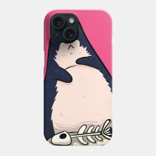 Black and White Lazy Cat Phone Case