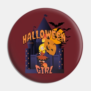 Halloween Girl Pin