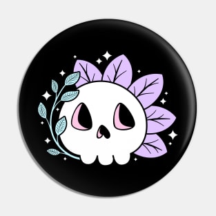 Leafy Skull (Pastels) Pin