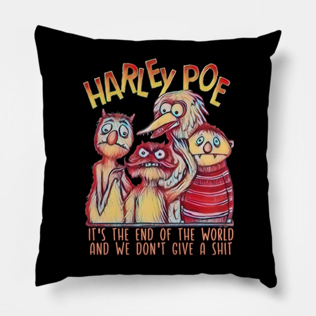 HARLEY POE - End of the World Pillow by Pete the Cat Guy