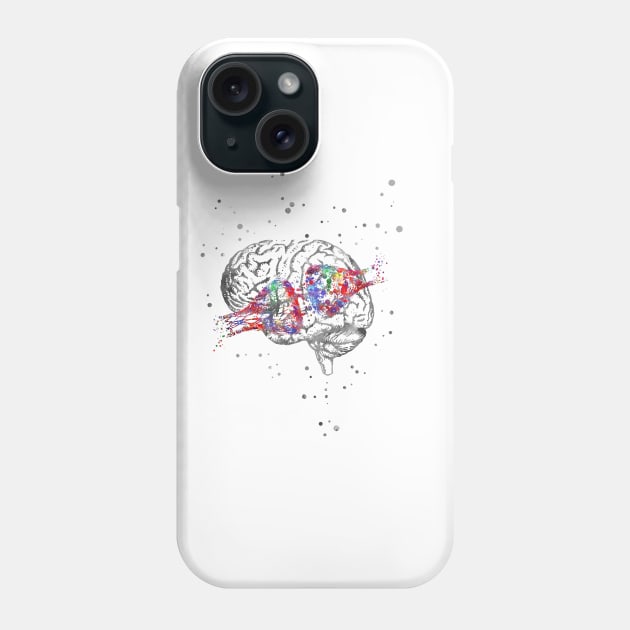 Synapse receptor and brain Phone Case by RosaliArt