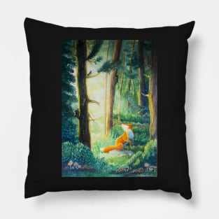 Light in the Endless Woods Pillow