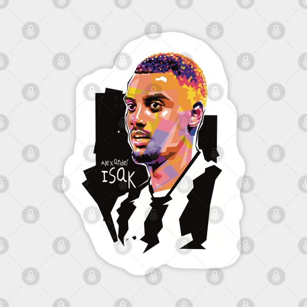 Alexander Isak Popart Magnet by BAJAJU