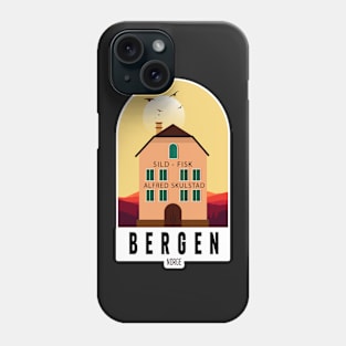 Bergen Sticker House, for Norway lovers, Norge Phone Case