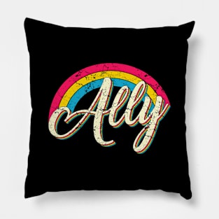 Ally pansexual vintage tshirt lgbt pride Pillow