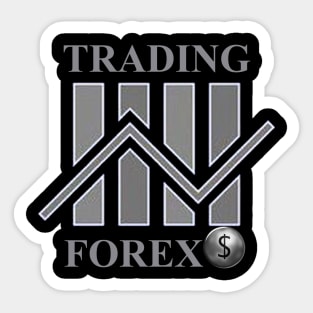 Fx , forex or foreign exchange trading round distressed logo - Forex  Trading - Sticker