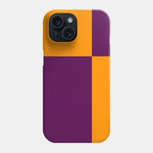 Two Colored Off Centered Square Pattern - Purple and Orange - Abstract and Minimal Throw Phone Case