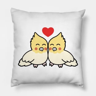 Lutino Pearl Cockatiel Love Pillow