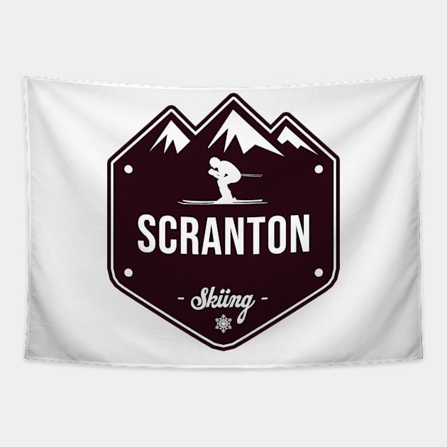 Scranton skiing sign Tapestry by NeedsFulfilled