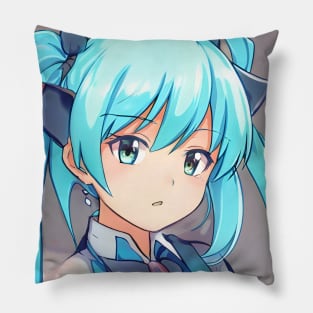 Blue eye Anime Girl Pillow