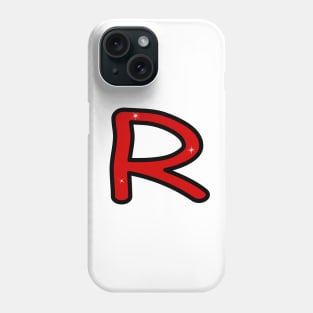 Letter R. Name with letter R. Personalized gift. Abbreviation. Abbreviation. Lettering Phone Case