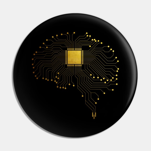 Programmer CPU Brain Coder IT Pin by magazin