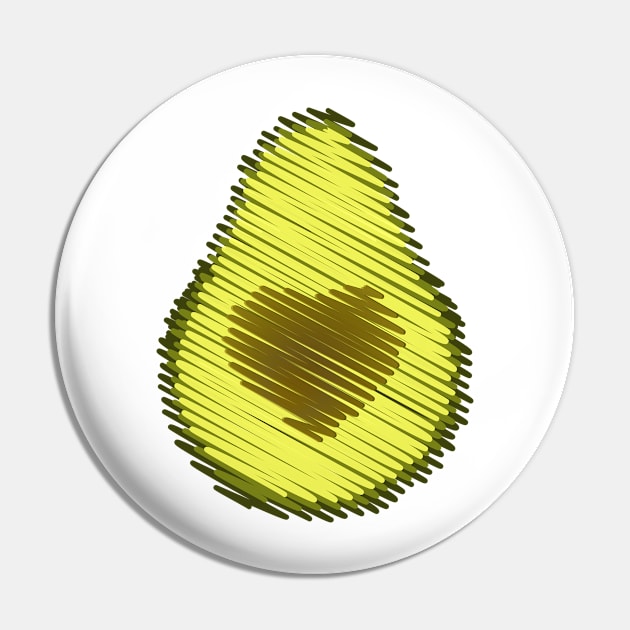 Avocado Love Pin by Hedgie Designs