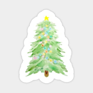 Christmas tree with decorative lights Magnet