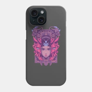 the girl with oni demon Phone Case