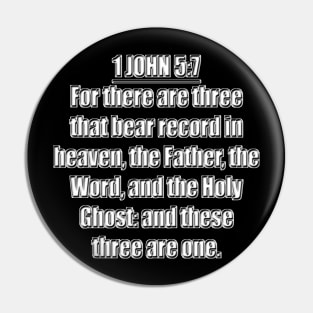 1 John 5:7 King James Version (KJV) Bible Verse Pin