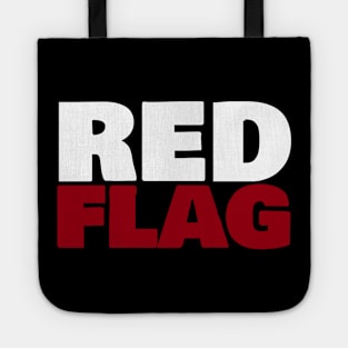 Red Flag Typography Tote