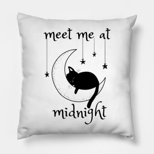 Meet me at midnight. With a cat! Pillow