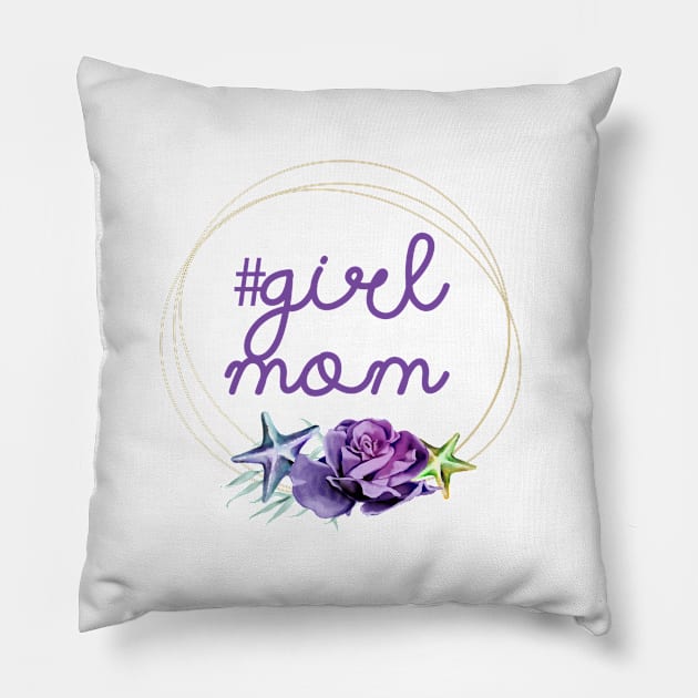 girl mom Pillow by artsytee