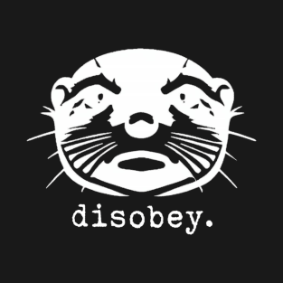 disobey. 841 otter Santa Cruz white T-Shirt