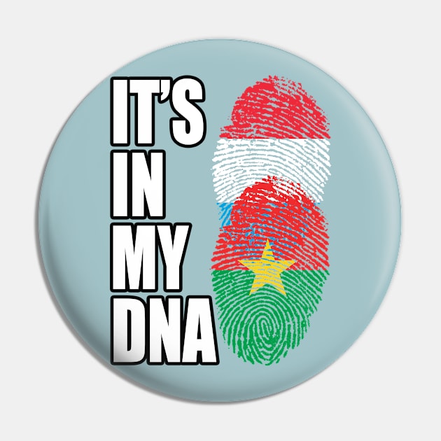 Luxembourgish And Burkina Faso Mix Heritage DNA Flag Pin by Just Rep It!!